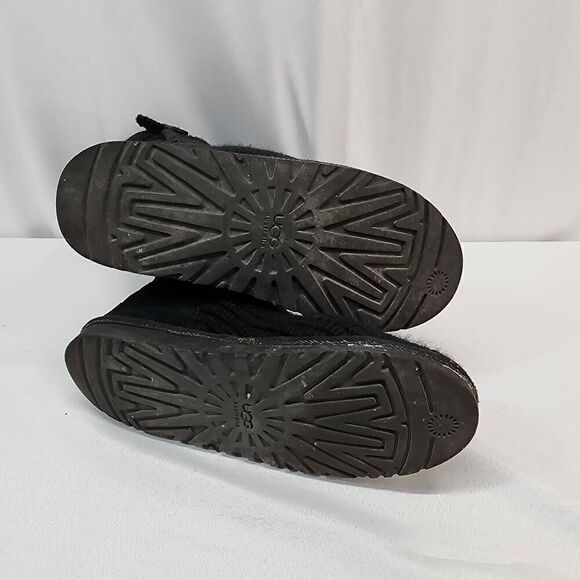 UGG Australia Size 6 Women’s Black Cardy Knit Button Boots - Picture 7 of 9